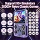 Febotak R36S Retro-Handheld-Spielkonsole, 3,5-Zoll-IPS-Bildschirm, 128 GB Speicher, über 40.000 Spiele, basierend auf LINXU Open Source ARKOS, 3500-mAh-Akku (Lila)