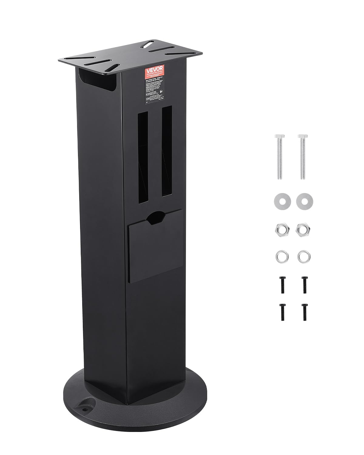 VEVOR Bench Grinder Stand, Heavy-Duty Bench Grinder and Vise Floor Pedestal with 11" x 6.7" Mounting Plate, Grinding Wheel Storage Compartments & Cast Iron Base, Compatible with Most Bench G