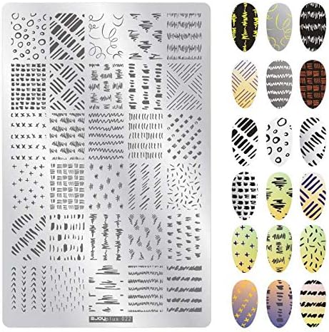 ZJOY Stainless Steel Nail Stamping Image Plate Jumbo Size (ZJOYplus-022) (9.5 * 14 Cm)