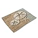 Tovagliette in lino di cotone con stelle marine vintage oceaniche, tovagliette lavabili resistenti al calore, tovagliette facili da pulire 42x32 cm CG 2 pezzi