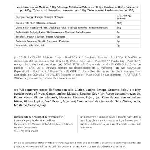 Bongiovanni Bontà Naturali Rohe Kakaobutter 1 kg BIO