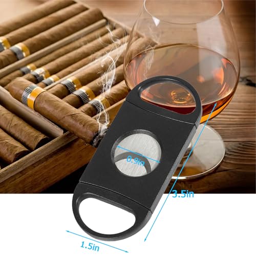 Tlhaoa Cigar Cutter Double Blade Guillotine Portable Double Stainless Steel Blade Cigar Clippers Tool 10 Pack thumb #4