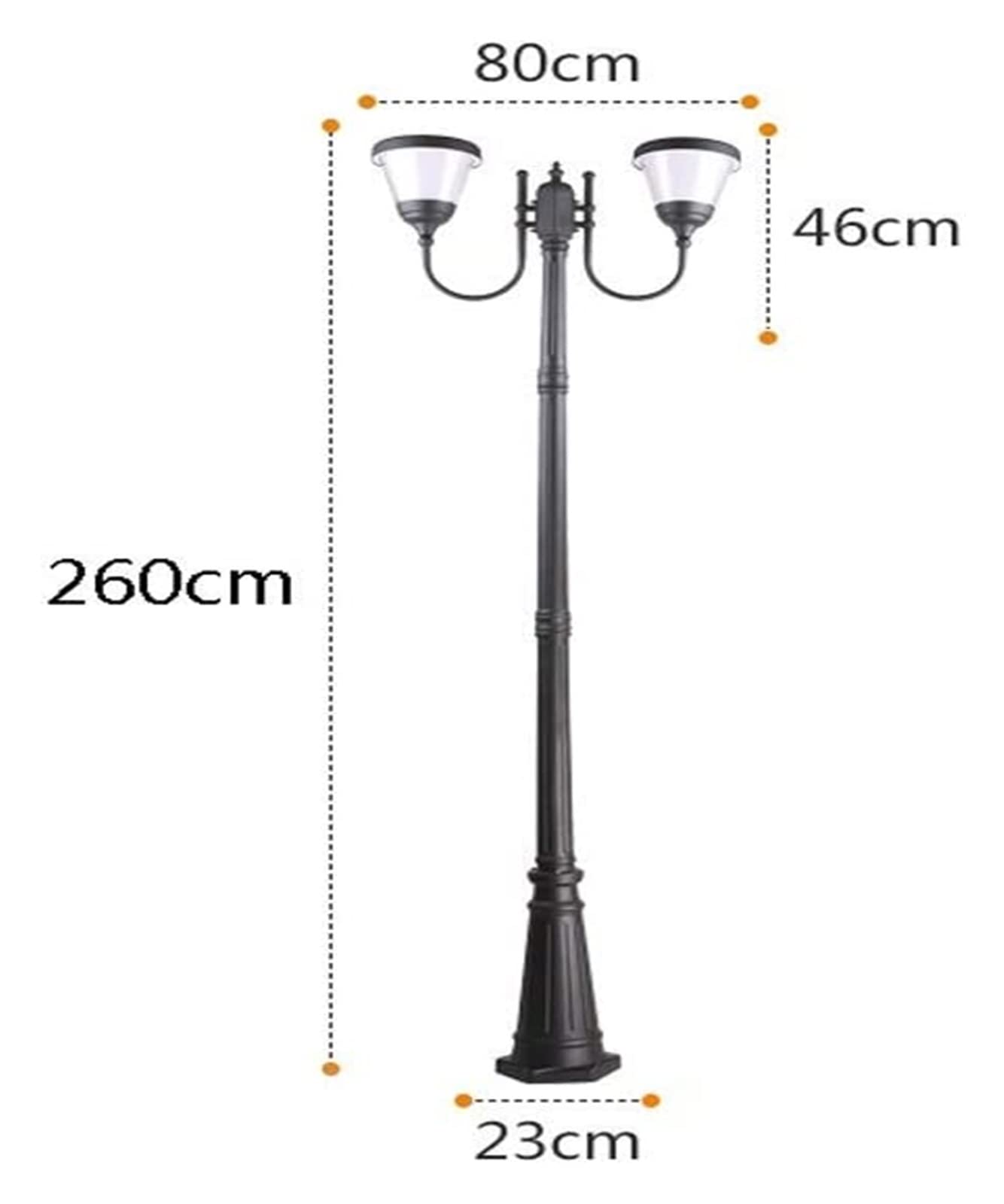 Cortile Lampione Lampione Led Alto Palo Strada Pilastro Lanterna Luce Moderna Paralume Esterno Impermeabile Alluminio Post Light Path Way Garden Villa Decor Colonna Lampada, Luce Bianca, Lampione