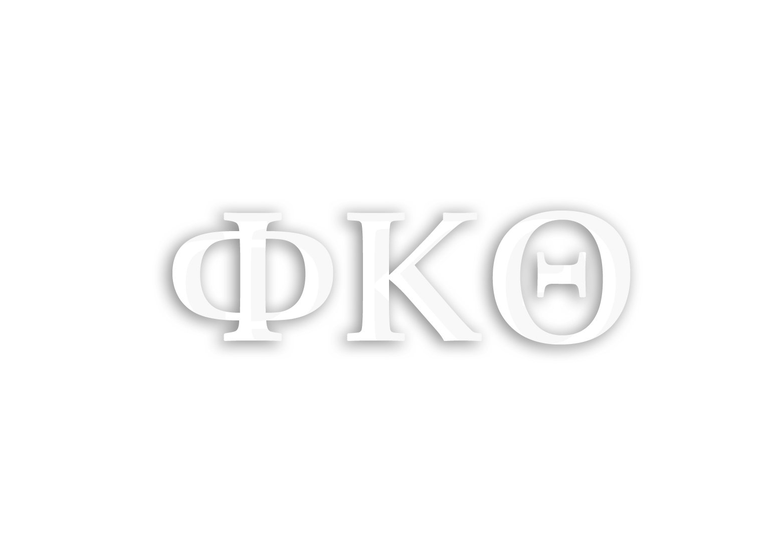 Autocollant Phi Kappa Theta blanc sans résidu pour vitre de voiture