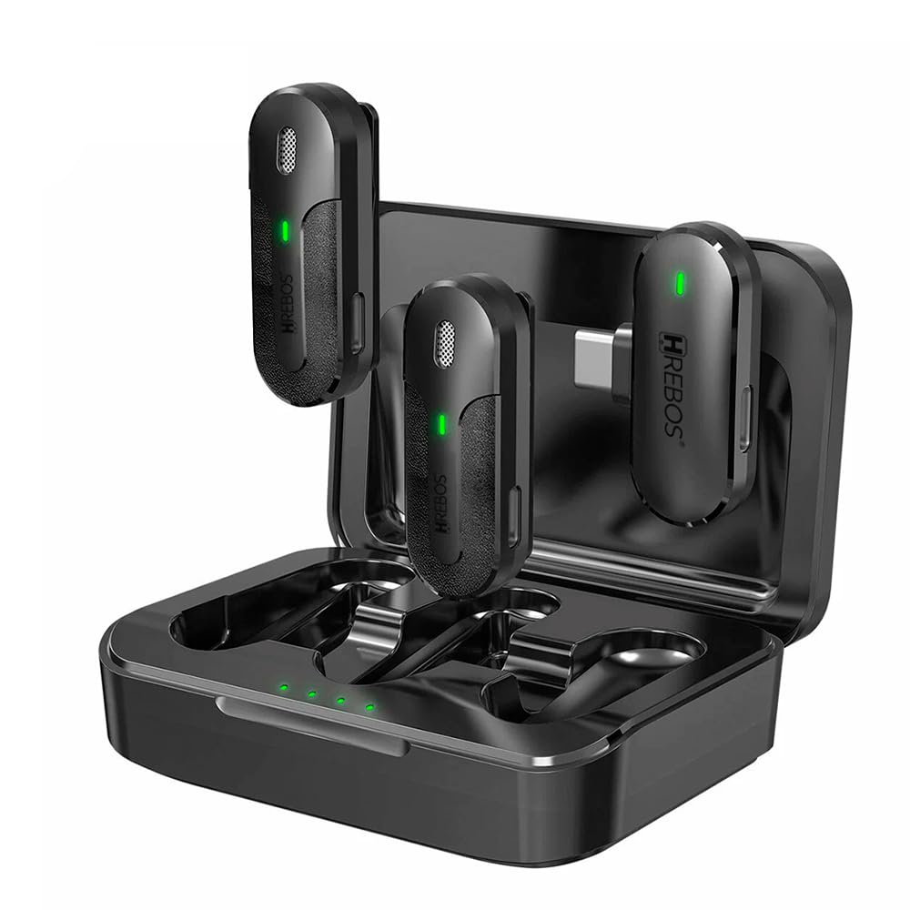 Kit 2 Microfone de Lapela Sem Fio Wireless Um Receptor Profissional Alcance 35 Metros