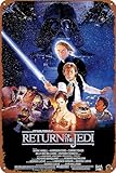 Retro Return of the Jedi Movie Poster Retro Metal Sign Vintage Tin Sign for Cafe Bar Home Wall Decor 12 X 8 inch