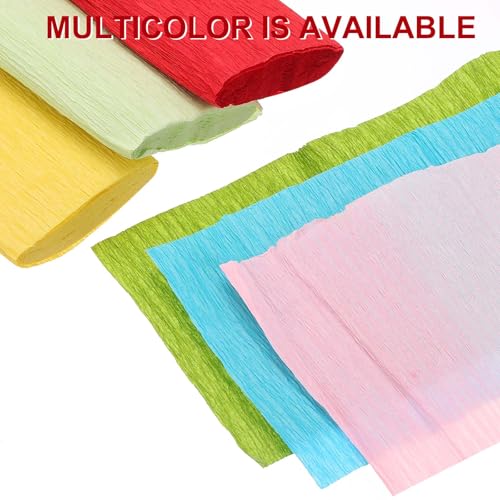 Image of MECCANIXITY Crepe Paper Roll 8.2ft Long 4 Inch Wide for Wedding Ceremony Various Large Festivals Decoration, Yellow