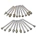 Produktbild Diamantfräser Set - 20 Stück Diamantbohrer 3 mm Schaftschleifbohrer montiert Punkte, Körnung 120 zum Schleifen / Polieren / Gravieren von Stein, Glas, Metall
