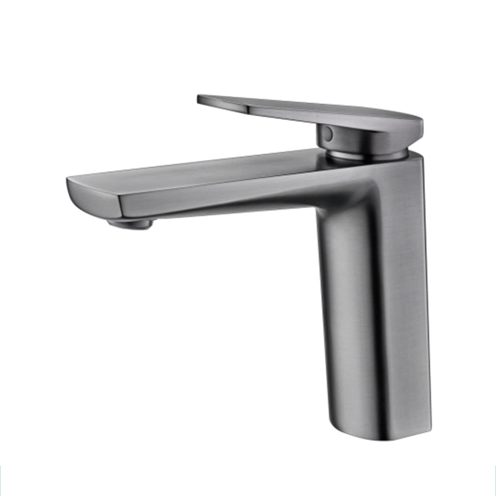 Grifos De Baño, Grifos De Lavabo, Grifos De Un Solo Orificio para Lavabo, Grifo Mezclador De Agua Fría Y Caliente, Oro Cepillado(Grey)
