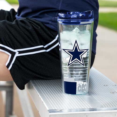 Image of Rico Industries NFL Football Double Wall Classic 16oz Or 20oz Tritan Tumbler W Lid