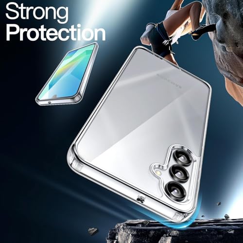 Image of JGD PRODUCTS for Samsung Galaxy F16 5G Premium Transparent Hybrid Soft Slim Dust Proof Back Case Cover with Camera Protection