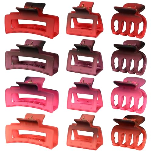 SMKSL 12 Pcs Hair Claw Clips for Women &amp; Girls 3 Styles Hair Accessories