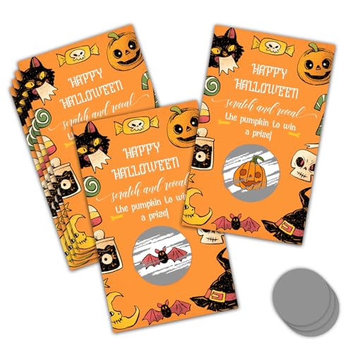 Kqfdr Spooky Halloween Party Games for Adults, Pumpkin Halloween Scratch