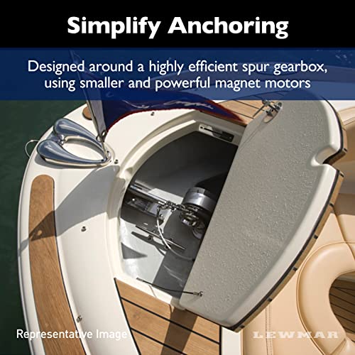 Image of Lewmar Pro Sport 550 12V Windlass for 1 /4 inch G4 Chain, Manual Freefall, Maximum pull 550 lbs., Port Side Mounted Gypsy, for Boats 20'-30' - 2020201167