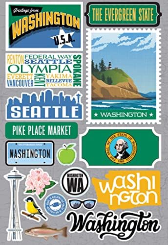Reminisce Jet Setters 3.0 State Dimensional Stickers - Washington image 4
