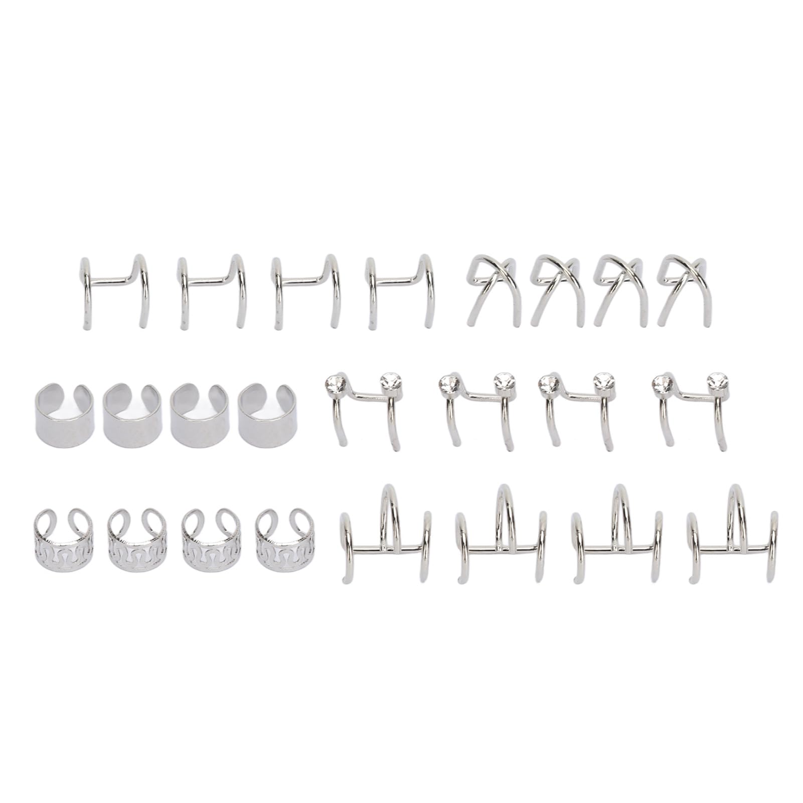 Viking Beard Beads, 24Pcs Antique Exquisite Viking Beard Beads Clamp Metal Unique Durable for Bracelet, Silver - Image 2