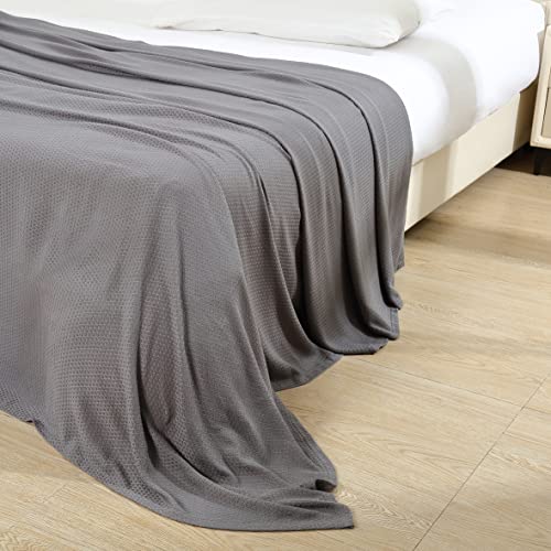 Vhome Cooling Blankets For Hot Sleepers, 100% Bamboo Summer Blanket For Adults Kids, Lightweight Breathable Throw Can Keep Body Cool For Night Sweats, For Bed Sofa And Everywhere Dark Grey 108''X90'' #TOP6