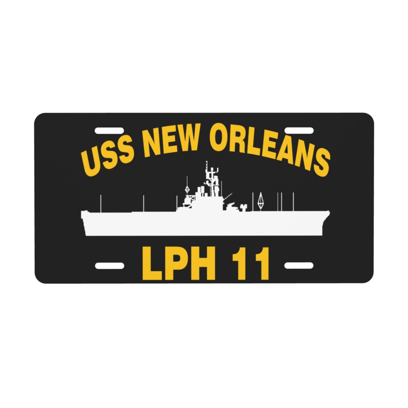 USS New Orleans LPH 11 6X12 Inch License Plate-Vintage Aluminum Metal License Plate