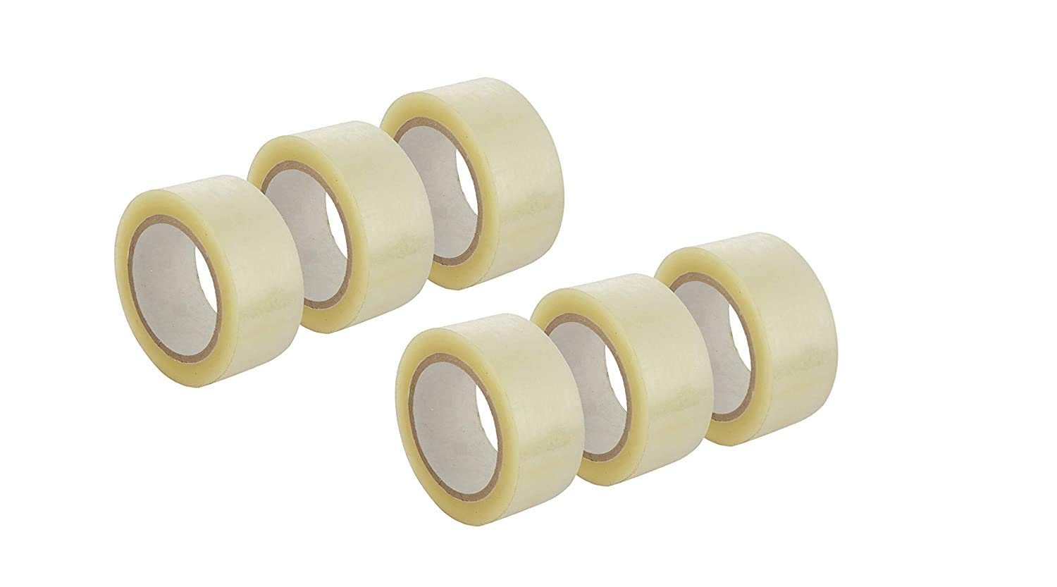 Heavy Duty Transparent Packing Tape - 2 inches 65 metre High Strength Cello Tape Stationary Adhesive Tape Roll in Wide Broad Big Size Best for Packaging Box Refill Dispenser - (White) Pack of 6 (B01KVT3Q6O) Amazon Price History, Amazon Price Tracker