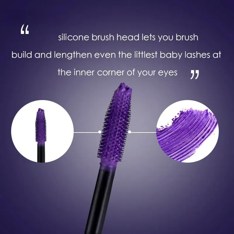 EOGRFW 5D Primer Waterproof Mascara Purple Liquid, Long Lasting Thick & Volumizing, Smudge-Proof Fiber, Curling Eye Lashes - Image 4