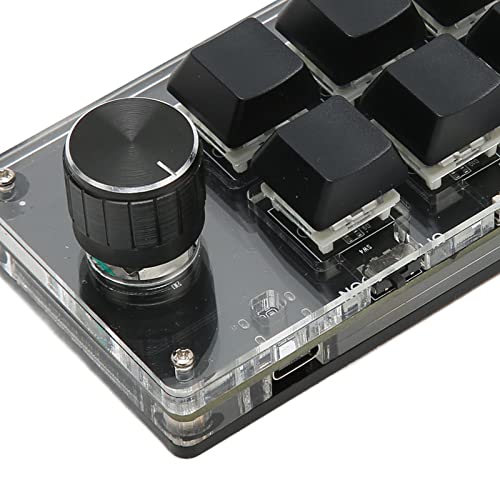 Mini clavier mécanique à 6 touches noir avec interrupteur bleu programmable - 7