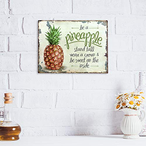 Barnyard-Designs-Retro-Vintage-Metal-Tin-Bar-Sign-Decorative-Wall-Art-Signage-Primitive-Farmhouse-Country-Kitchen-Home-Decor-Pineapple Barnyard Designs Retro Vintage Metal Tin Bar Sign Decorative Wall Art Signage Primitive Farmhouse Country Kitchen Home Decor Pineapple