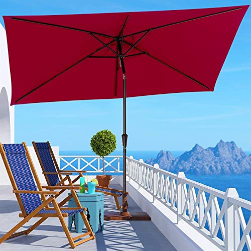 Parasol carré protection UV avec bouton-poussoir inclinaison