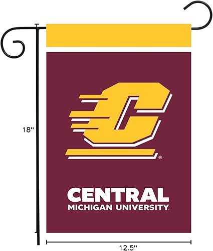 Miniatura 3 de Briarwood Lane Central Michigan University NCAA - Bandera de jardín de 125 x 18 pulgadas