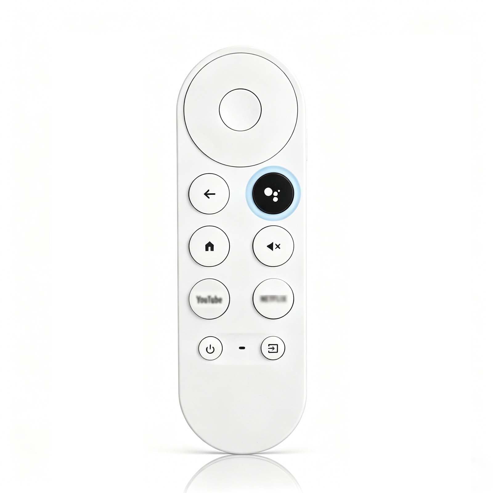 Telecommande pour Chromecast Google TV 4K HD Snow, Telecommande Bluetooth Vocale G9N9N, Remplacement Télécommande pour Google avec Netflix et Youtube Buttons