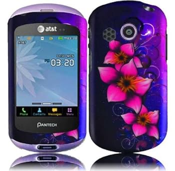Wireless Phone Accessory Pantech Swift P6020 Rubberized Design Cover - Mystical Flower Book