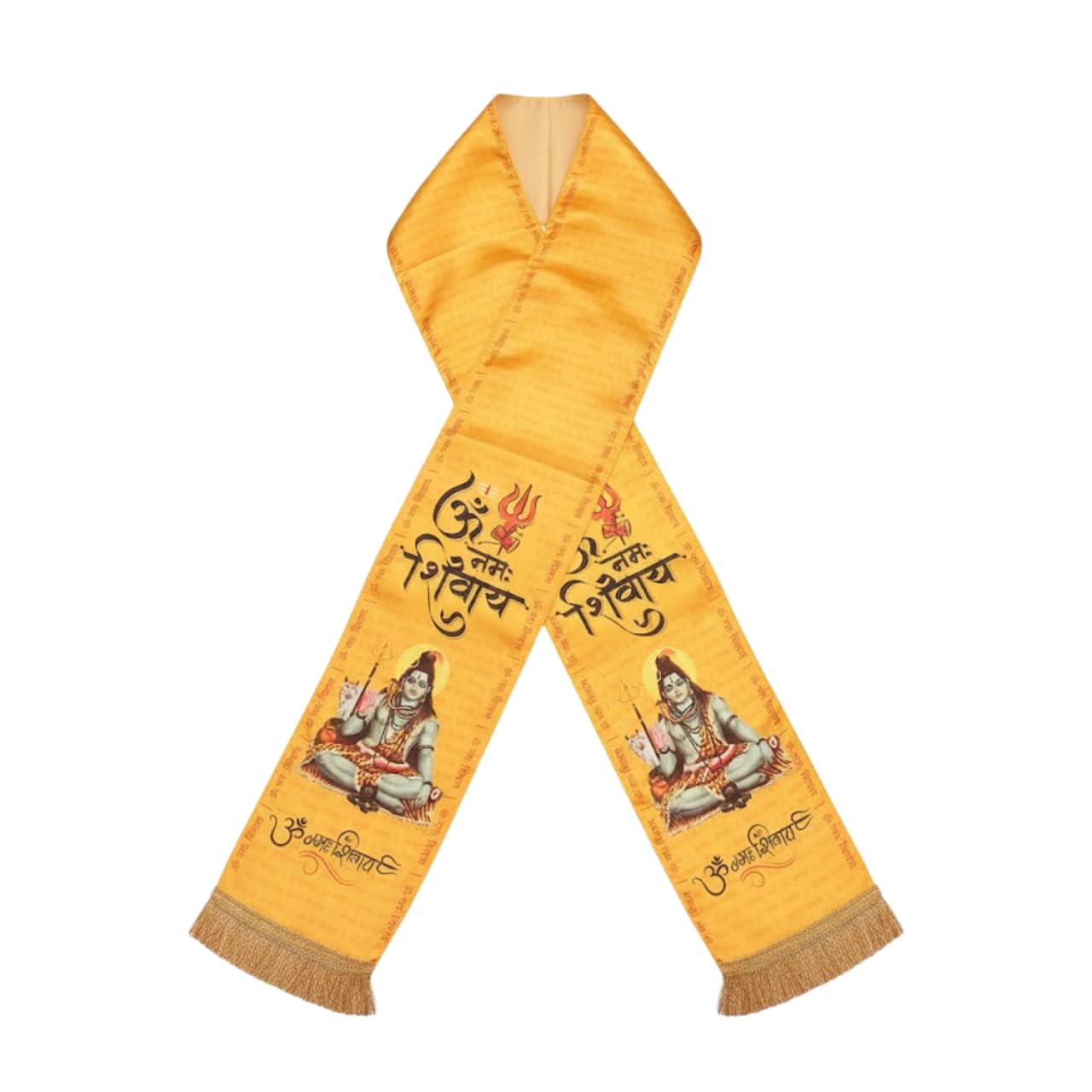 luxurion world Divine Stole, Khesh,Patka,Gamcha, Dupatta – Lord Shiva Stoles: Shop Shakti Blessings Patka & Silk Cloth Print Dupatta Unisex God Printed Scarf For Spiritual Wear (With Handcrafted Lace)-picture-38