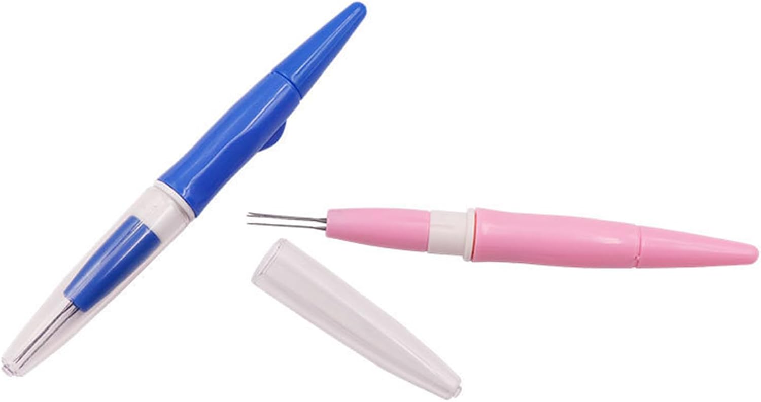 LFRXION Felting Three Handle Felting Needle Pen, Portable Embroidery Punching Pen, Multifunction Felted Toy Making Tool for Wool