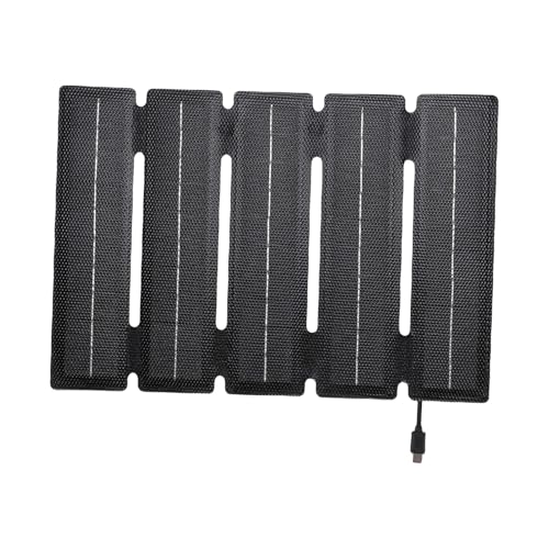 Ahgsup Cargador de Panel Solar Plegable ETFE Ultrafino de 25 W para Acampar Al Aire Libre, Senderismo, Luz de Viaje, 1 Panel Solar Plegable