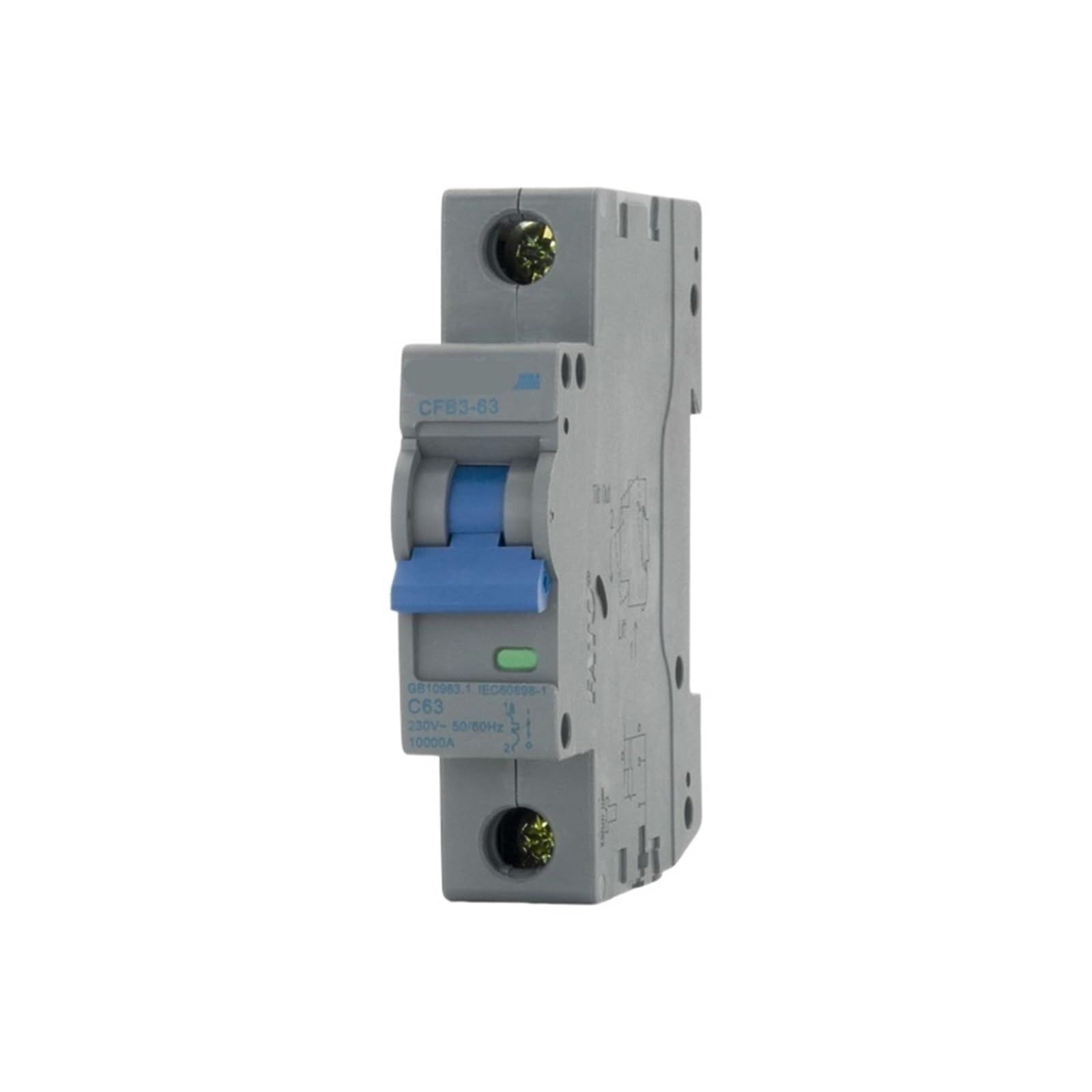 Disjoncteur rail Din 32A protection surcharge NISZA 230V 10KA contre les pannes de courant