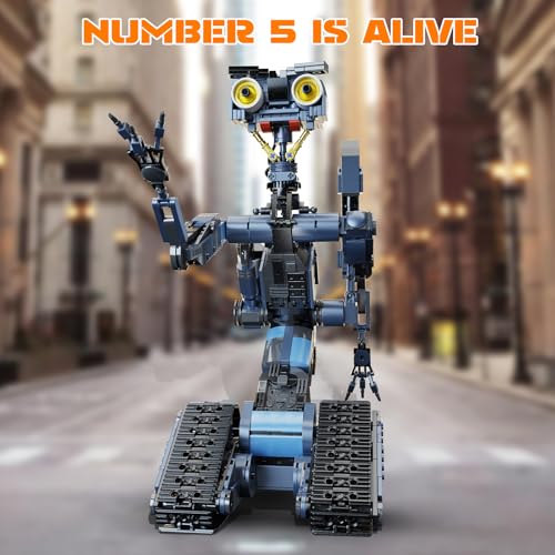 iATOM 1176 Pieces Johnny 5 Robot Building Set with Remote Control - Rechargeable, Gift for Adults Men, STEM Tech Movie Robotic Figure Model Kit - Image 6