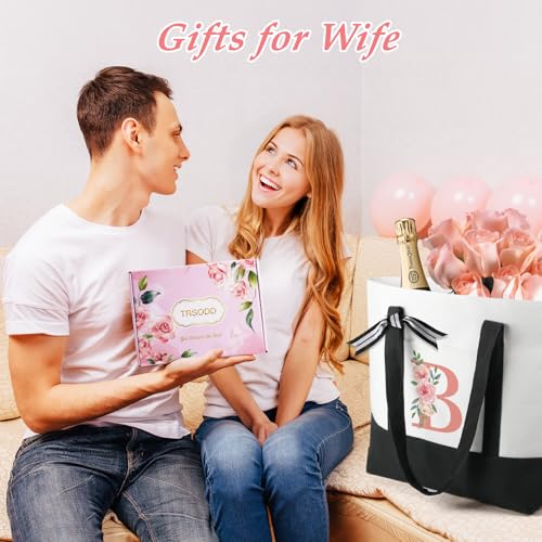 TRSODD Birthday Gifts for Women Mothers Day Gifts for Mom Wife Grandma Daughter Sister Teacher Appreciation Large Tote Bag and Makeup Bag3