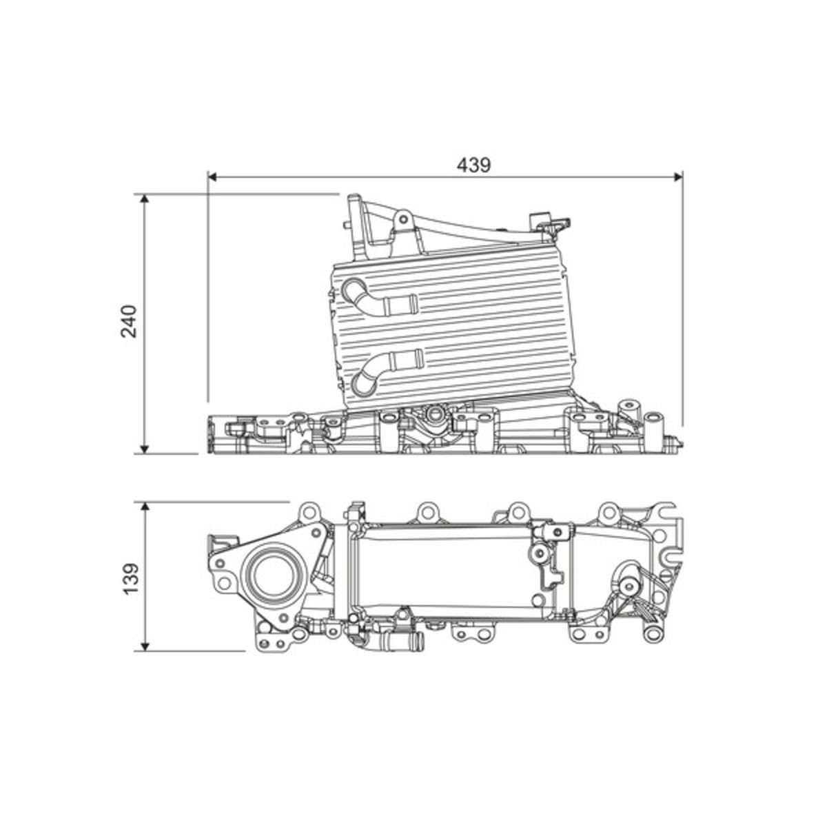 VALEO Radiador de aire de admisión, Refrigeración del motor 818683