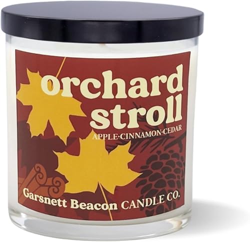 Miniatura 2 de Orchard Stroll - Vela de otoño con notas de manzana, canela y tierra, perfecta para noches acogedoras, 100% soja, hecha a mano por Garsnett Beacon