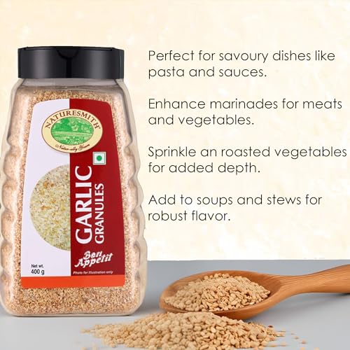 NATURE SMITH GARLIC GRANULES-400 gram || READY TO USE BIG JAR - Image 4 thumbnail