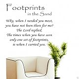 Footprints in the Sand Decal Vinyl wall art stickers Vinyl Decor Quote lettering sayings kitchen sport home decor
