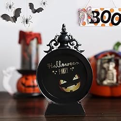 Lamparas Led A Pilas Amazon Vela LED de Halloween con luz retro electrónica alimentada por pilas, lámpara de festival regalo para iluminación decorativa de fiesta