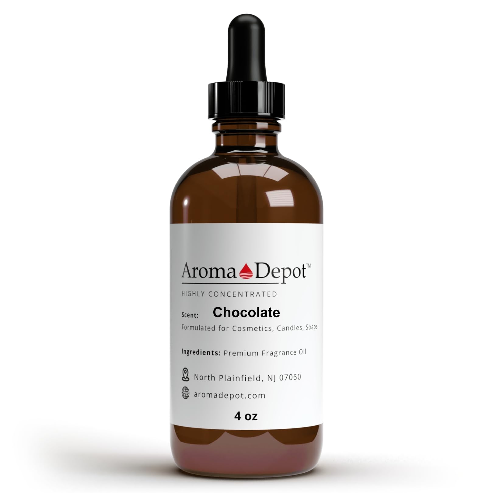 Aroma Depot Chocolate Fragrance Oil 120ml Premium Chocolate Essential Oil with Dropper for Candle Making, Soap Making, Bath Bombs, and More. Undiluted
