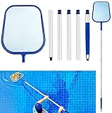 🏊🏊【ABNEHMBARES POLE】Die Aluminiumstange besteht aus 5 kurzen Aluminiumstangen, der längsten Kombination von 120 cm und der kürzesten Kombination von 23,5 cm. Die verbesserte Version der Drehschnittstelle ist robuster als andere Schnittstellen mit Clipgriff und lässt sich nicht leicht abfallen. Dieses platzsparende pool skimmer ist für kleinere oberirdische Pools oder zum schnellen Überfliegen von Pools jeder Größe unerlässlich.