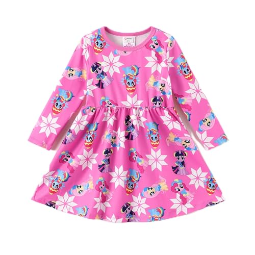 PATPAT My Little Pony Kleider für Kleine Mädchen Prinzessin Kleid Rose Langarm Kinder Kleidung Festliches Weihnachten Herbst Winter Outfit 2-6 Jahre 90-116 PATPAT My Little Pony Kleider für Kleine Mädchen Prinzessin Kleid Rose Langarm Kinder Kleidung Festliches Weihnachten Herbst Winter Outfit 2-6 Jahre 90-116