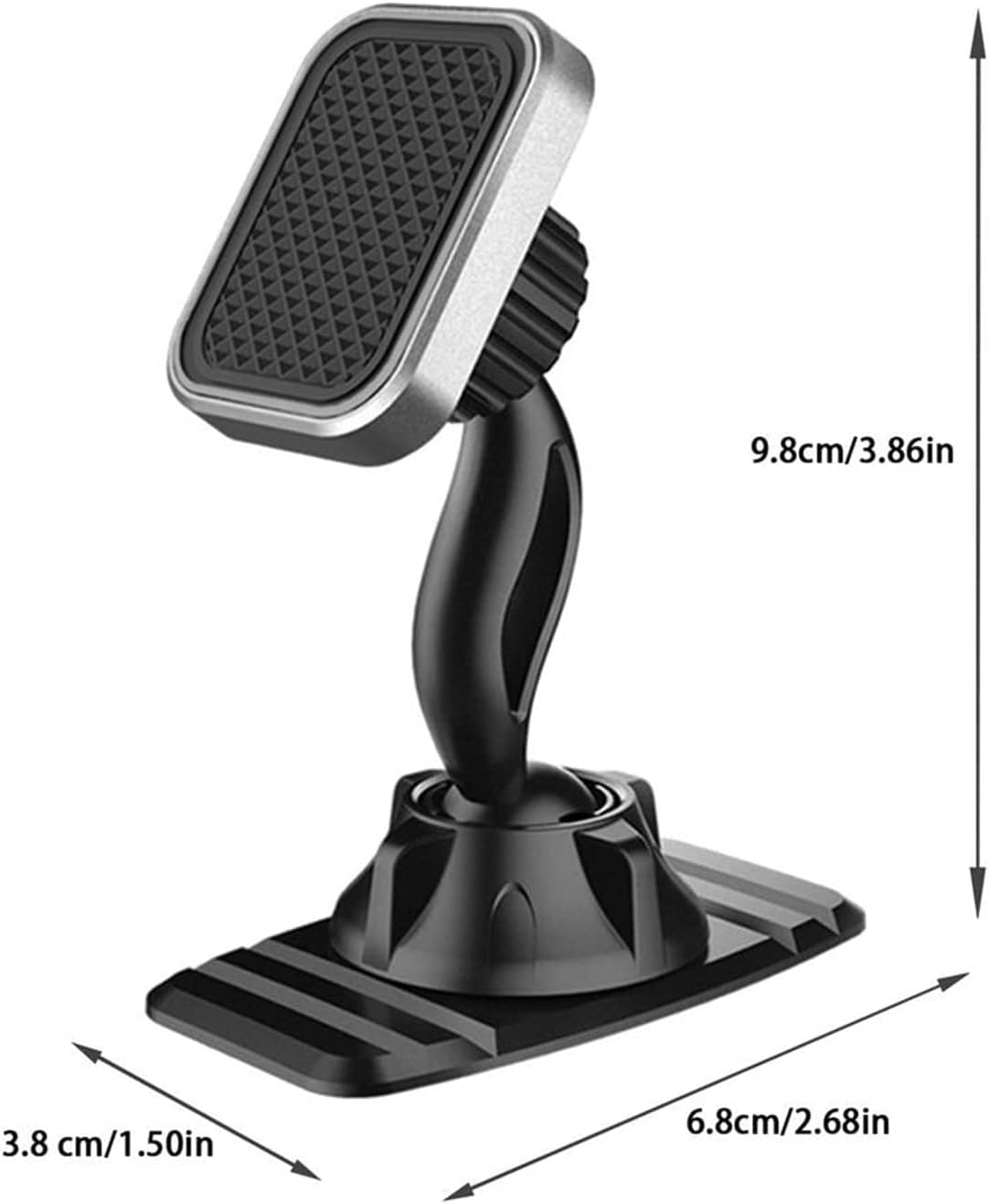 Car Phone Cradles 360 Degree Rotation Bracket Magnetic Accessori Car-Styling Compatible with Mobile Phone Holder Nount Cell Phone (Color : Black) (Black) image 2