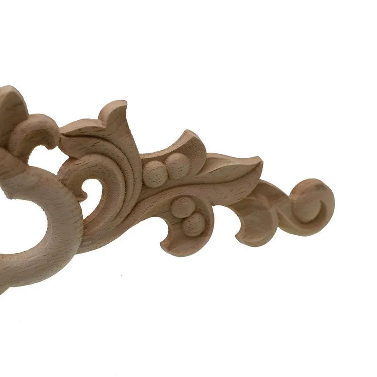 Niemalowana rzeźba w drewnie naklejka kwiatowa rzeźbiona w drewnie naklejka narożne aplikacje rama drzwi ścienne meble rzeźba w drewnie figurki dekoracyjne 30 cm x 13 cm