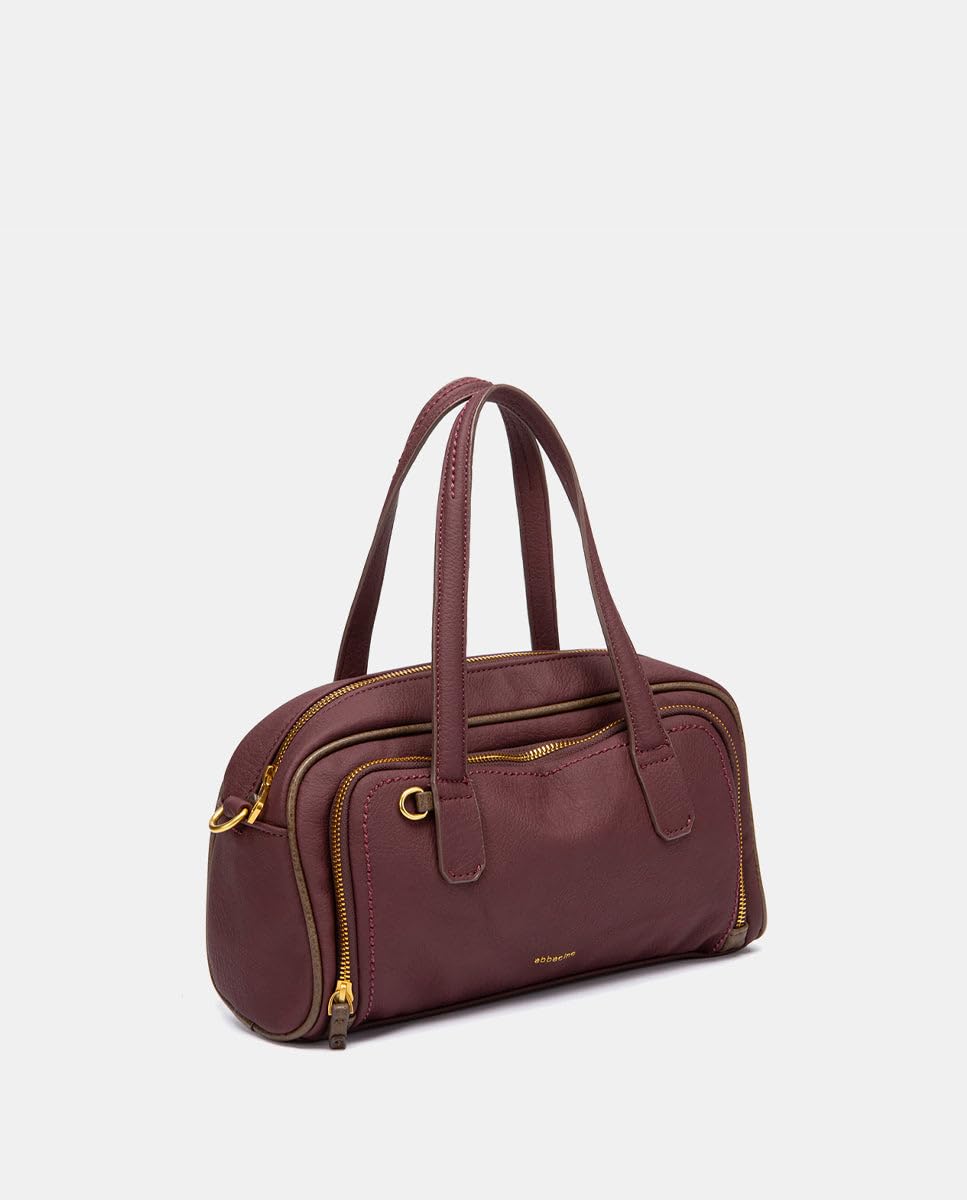 Abbacino Bolso de mano en materiales reciclados burdeos Rojos