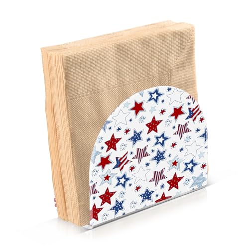 White USA Flag Acrylic Napkin Holder
