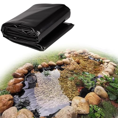Rivestimento per laghetto resistente ai raggi UV, pellicola impermeabile in HDPE per laghetti, cascate, fontane, resistente, 2 m x 11 m, perfetta per laghetti rialzati