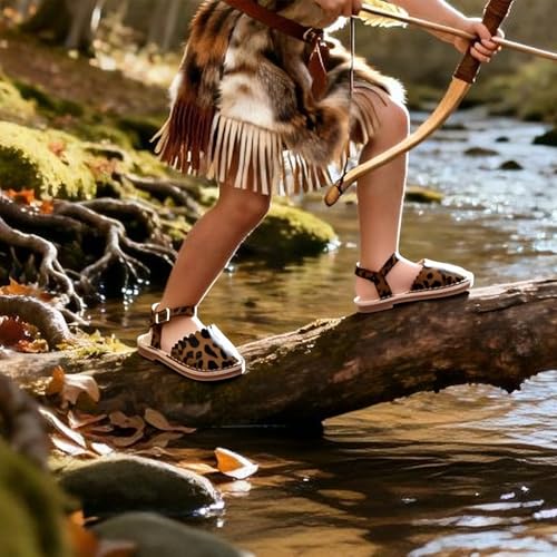 Image of THEE BRON Toddler Girls Espadrilles Sandals Hollow Out Rustic Dress Shoes